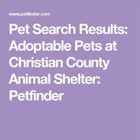 Adoptable Animals Search Results .